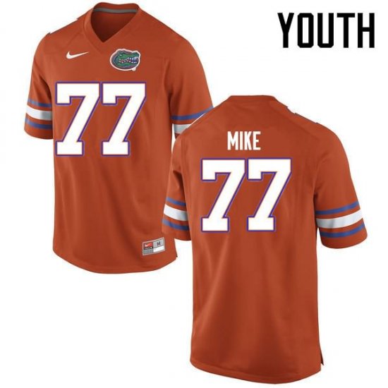 Youth Florida Gators #77 Andrew Mike NCAA Nike Orange Authentic Stitched College Football Jersey ORB1862NJ